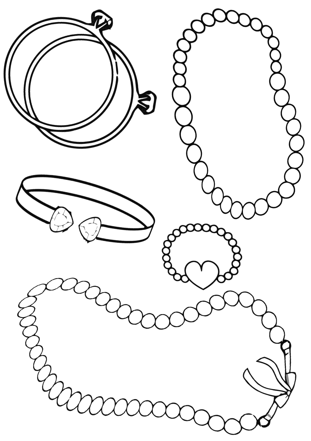 Bracelet Coloring Pages to download and print for free