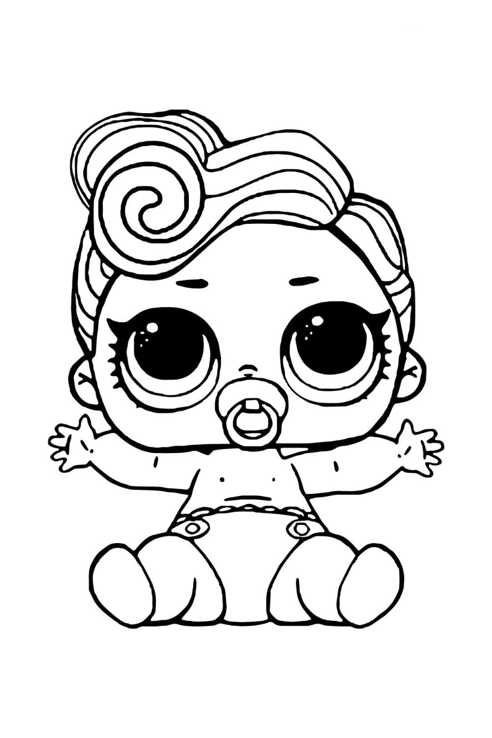LOL Surprise Coloring Page Lil Oops Baby | vlr.eng.br