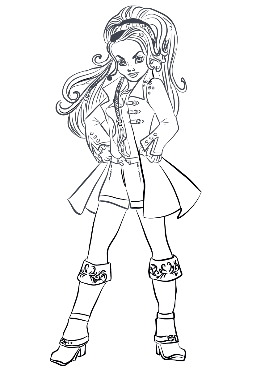 Descendants Wicked World Cj Hook Coloring Pages - Coloring Cool