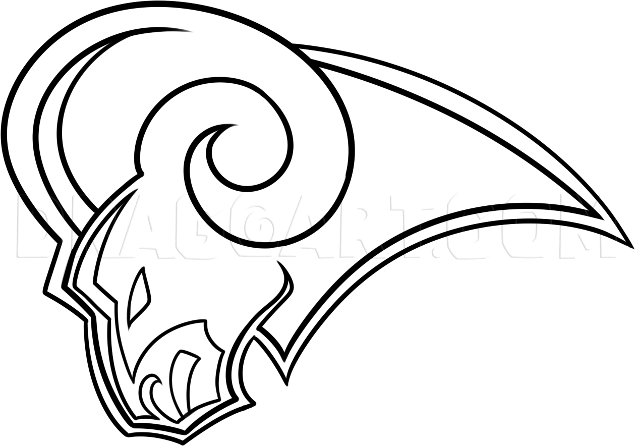 How to Draw the St Louis Rams, Coloring Page, Trace Drawing