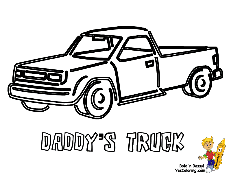 Big Boss Truck Coloring Pictures | Foreign Pickup Trucks | Free