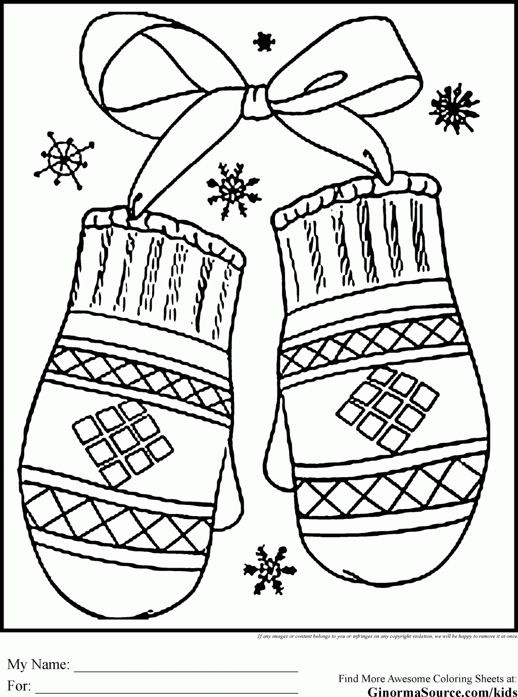 Winter Girl Coloring Pages For Kids Printable Free Holidays Winter ...