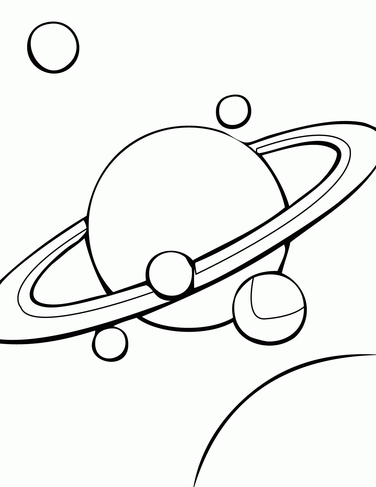 Saturn Coloring Page - Handipoints