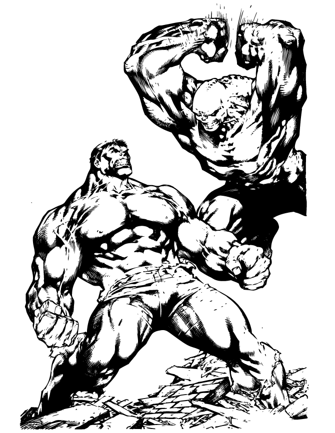 Coloring Pages Of Incredible Hulk - Coloring Page