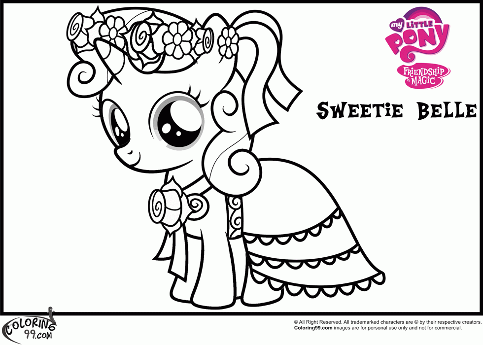 MLP Sweetie Belle Coloring Pages | Team colors