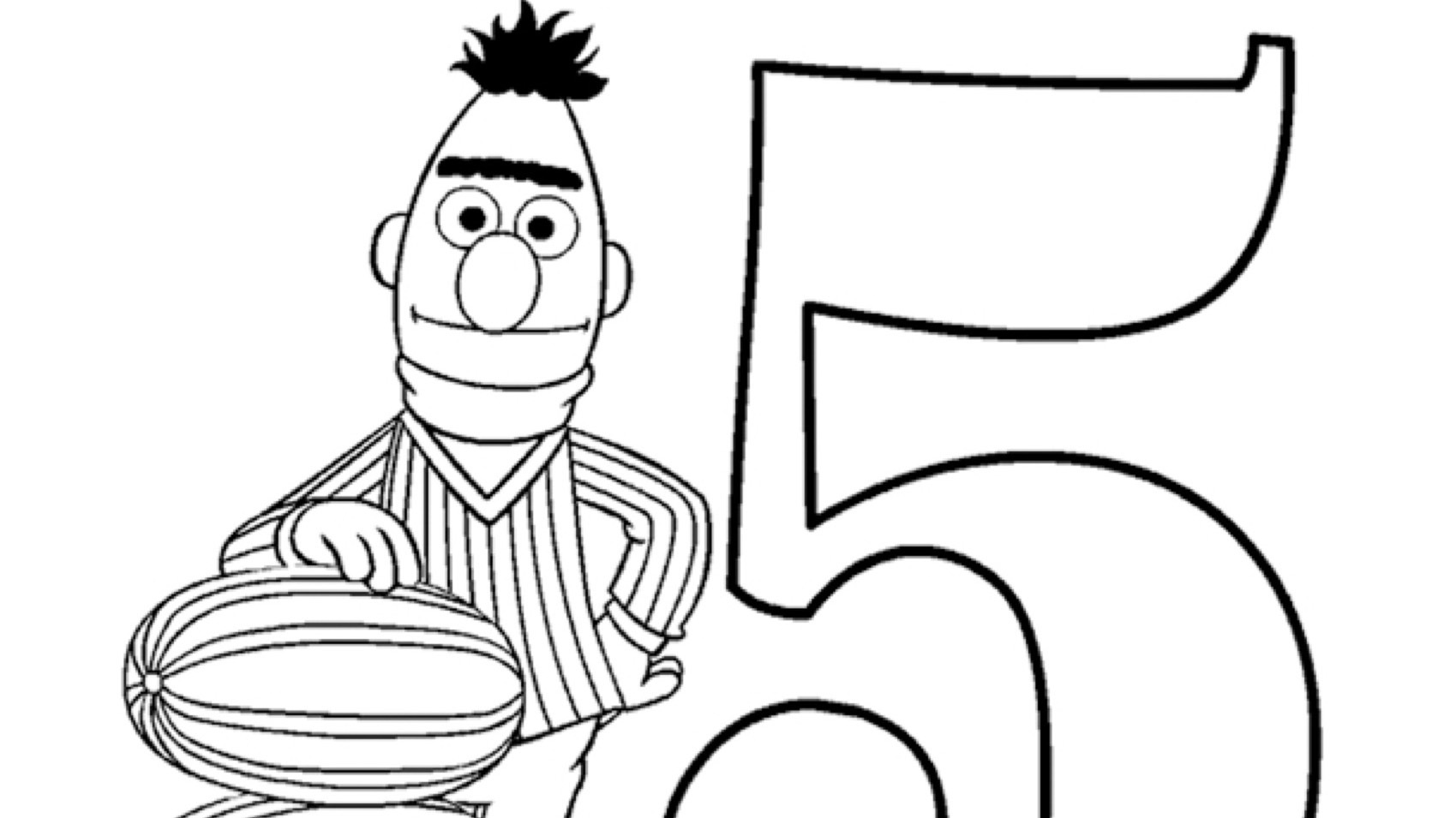The Number 5 Coloring Page | Kids Coloring… | PBS KIDS for Parents