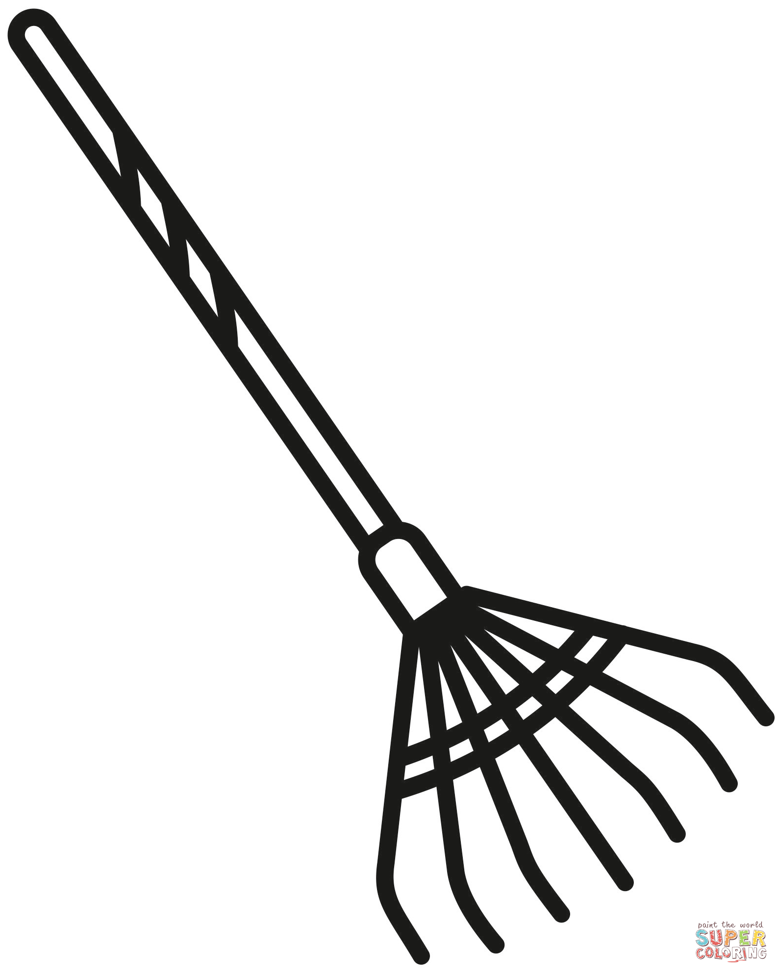Garden Rake Coloring Page. Free Printable Coloring Page - Coloring Home