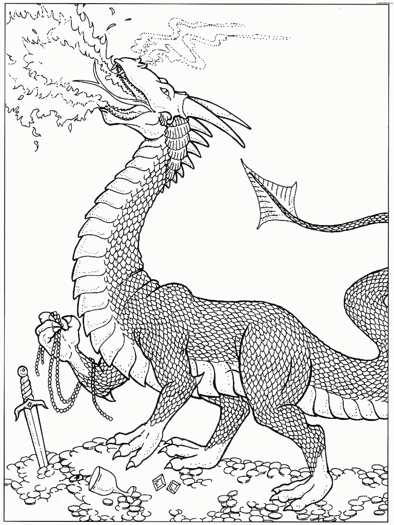 free blowing fire dragon coloring pages - Gianfreda.net