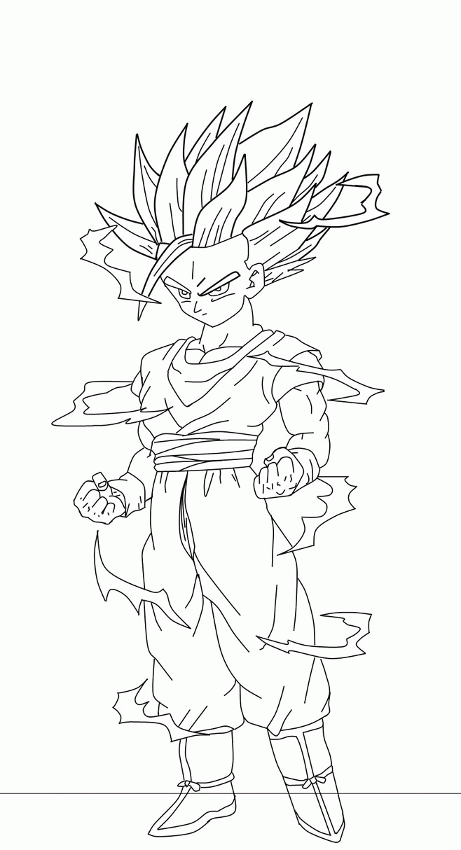 Goku Ssj2 Coloring Pages - Coloring Home