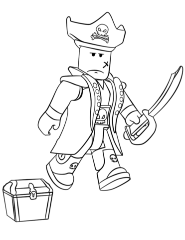 Roblox Pirate coloring page | Free Printable Coloring Pages