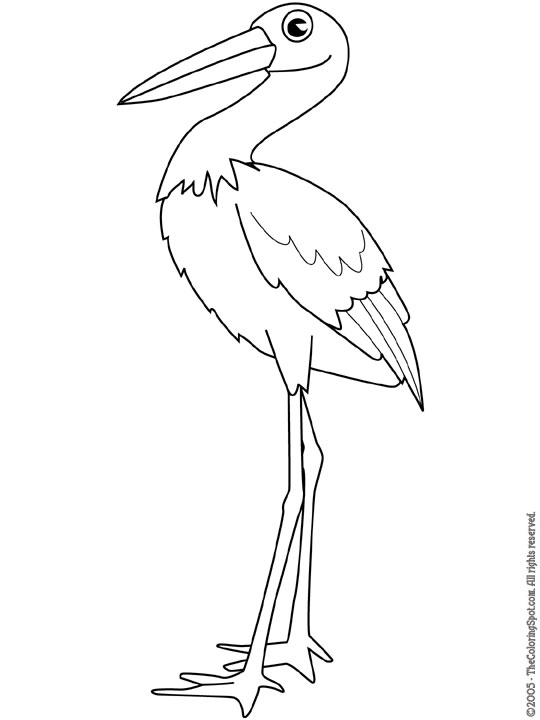 Stork Coloring Page | Audio Stories for ...lightupyourbrain.com