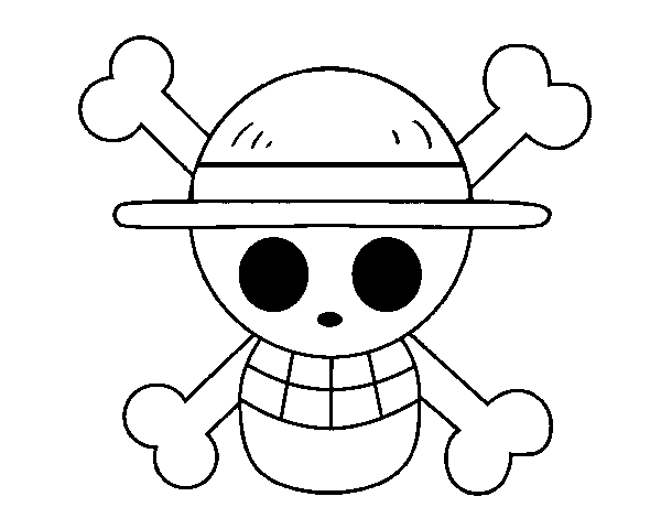 Luffy's Jolly Roger | Drawing lessons, Luffy, Coloring pages