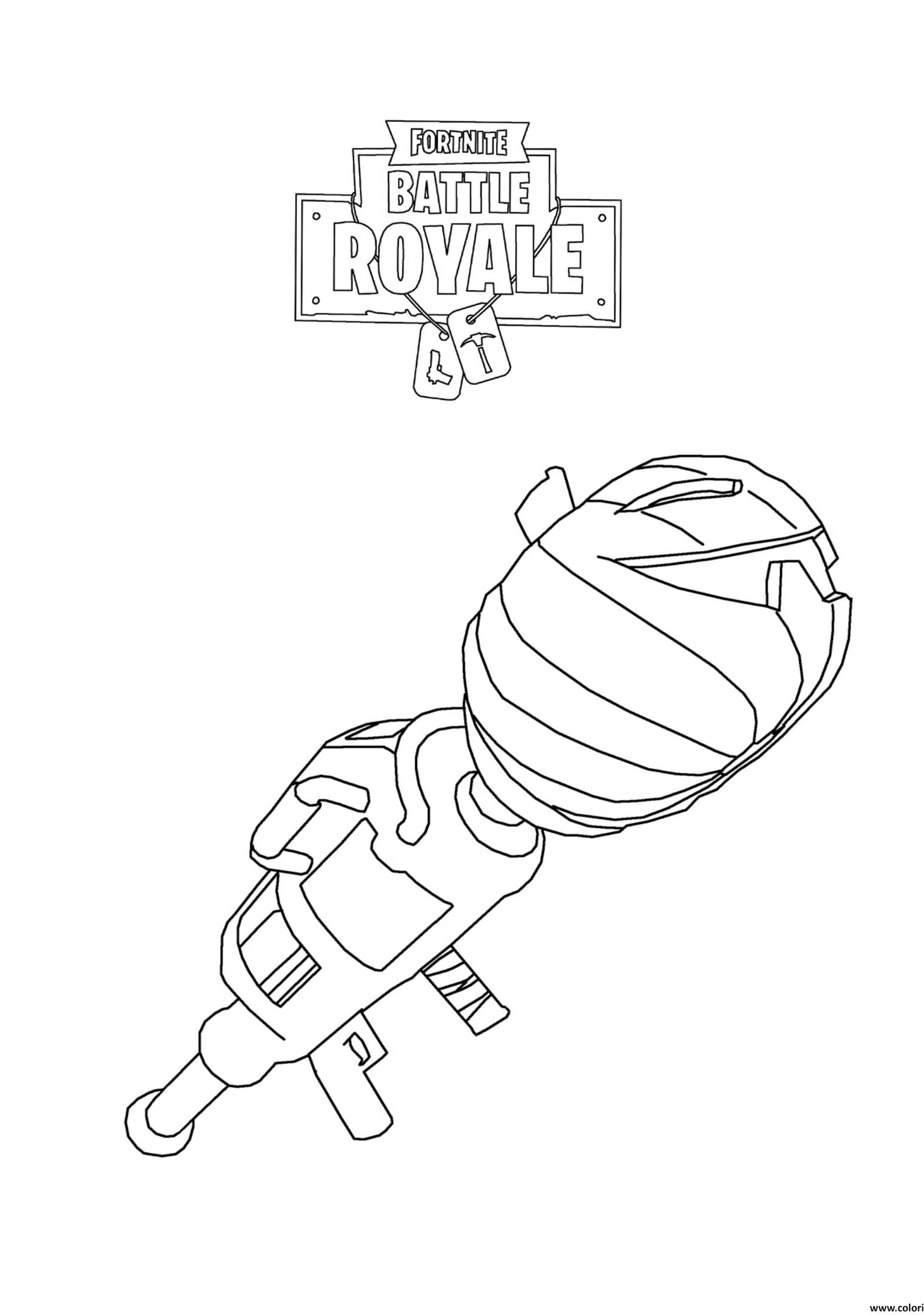 Fortnite Battle Royale : Rocket Launcher - Fortnite Battle Royale Kids Coloring  Pages