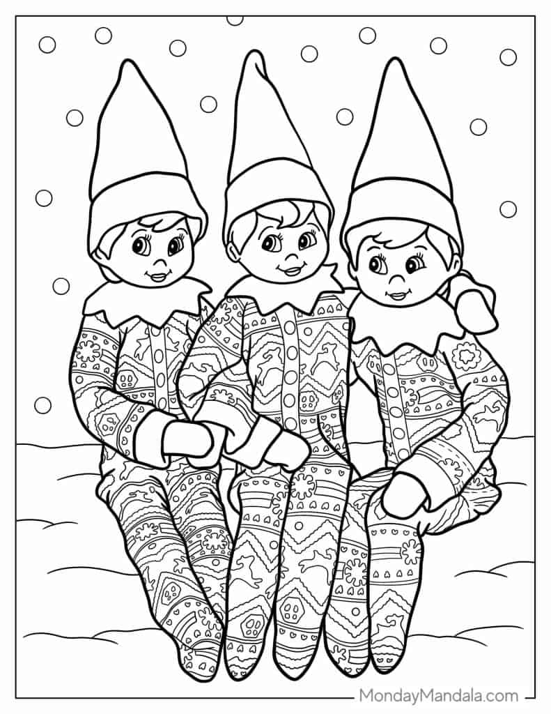 26 Elf On The Shelf Coloring Pages ...