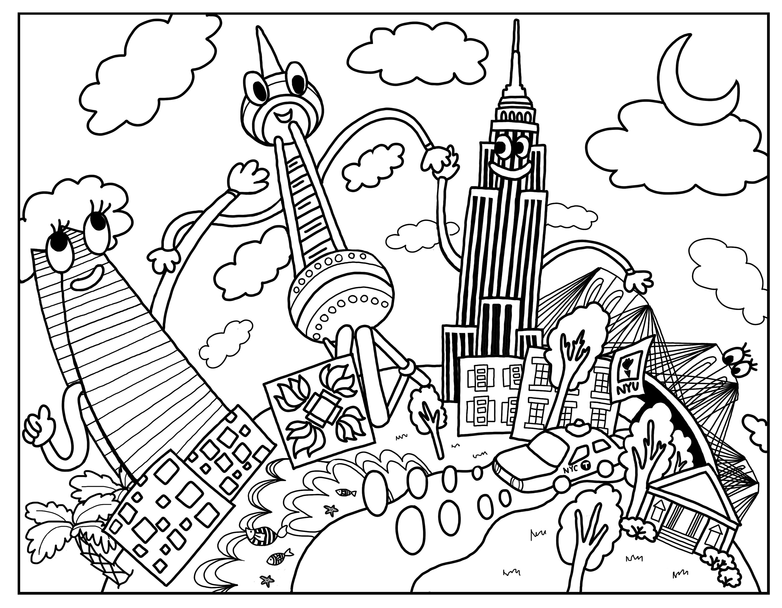 Favorite NYU Coloring Book Pages - Coloring Home