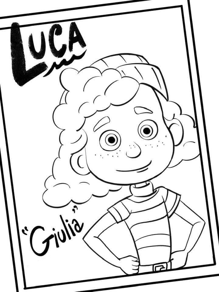 Giulia from Luca Coloring Page - Free Printable Coloring Pages for Kids