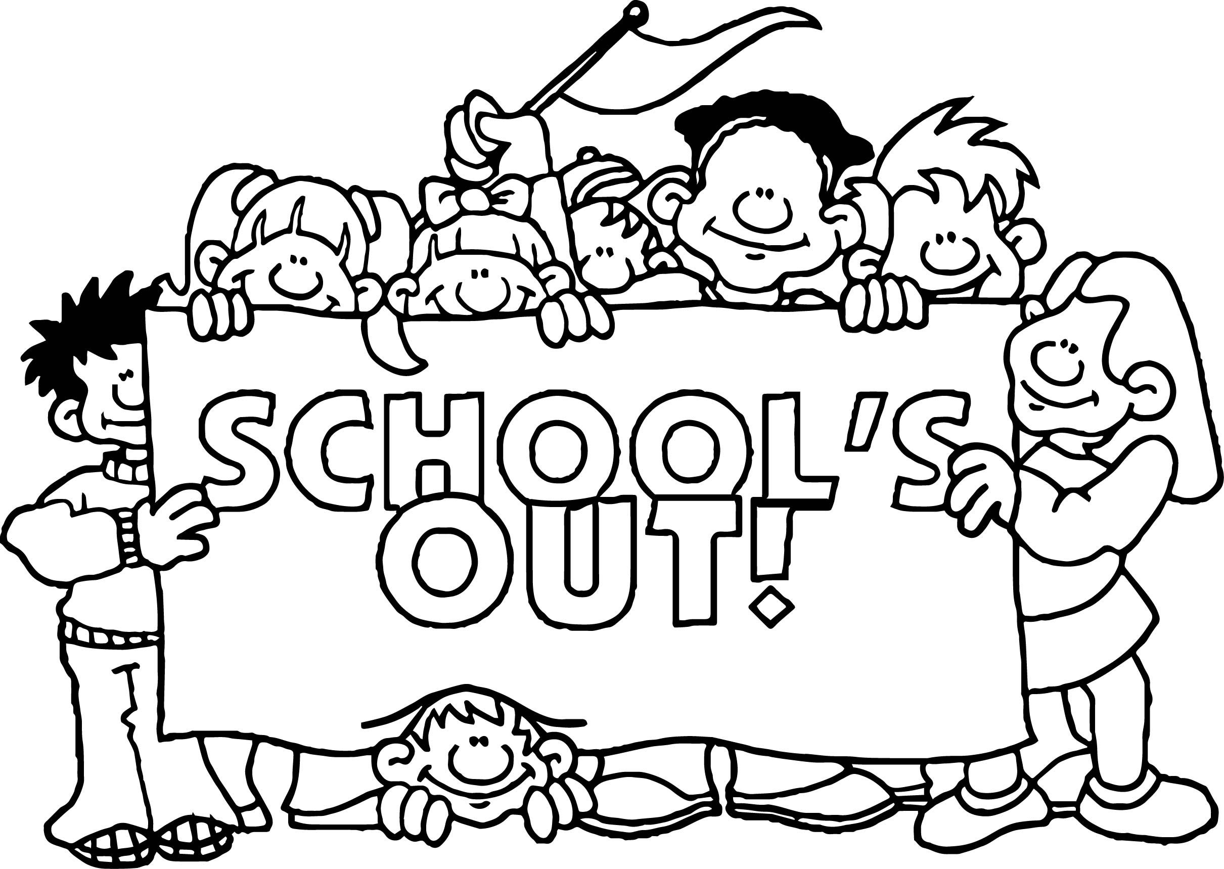 Summer Schools Out Coloring Page - Wecoloringpage.com | School coloring  pages, Coloring pages, Summer coloring pages