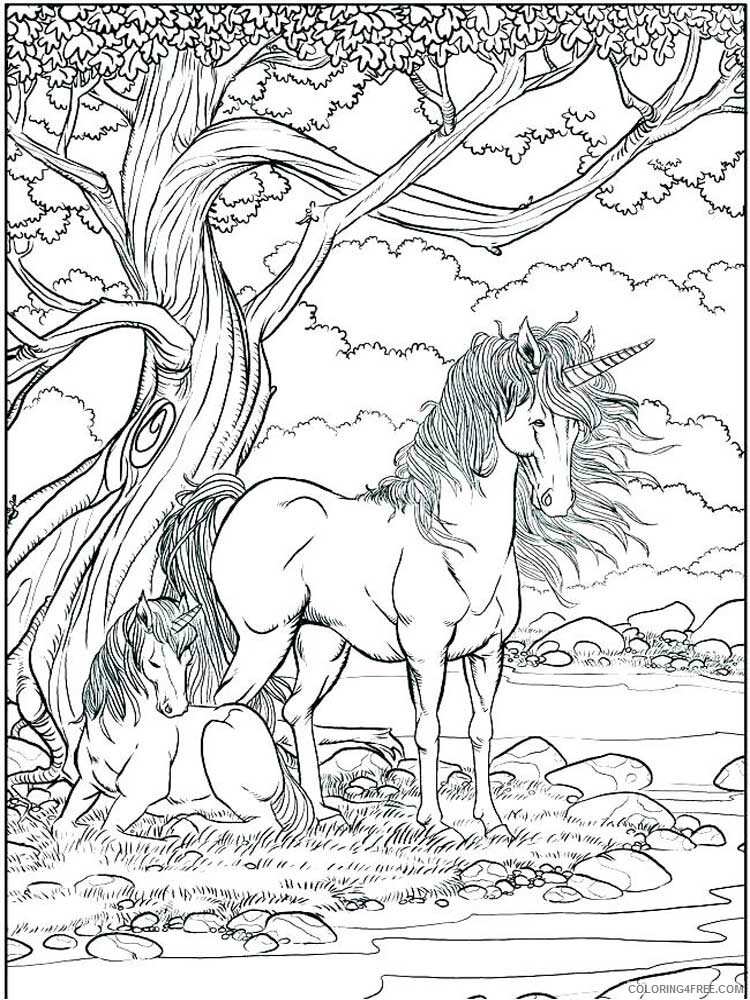 Adult Unicorn Coloring Pages unicorn for adults 11 Printable 2021 0083  Coloring4free - Coloring4Free.com