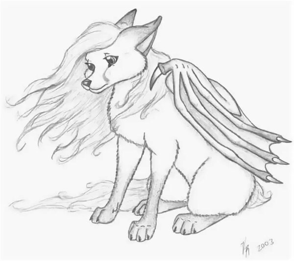 31 Wolves With Wings Coloring Pages - Zsksydny Coloring Pages