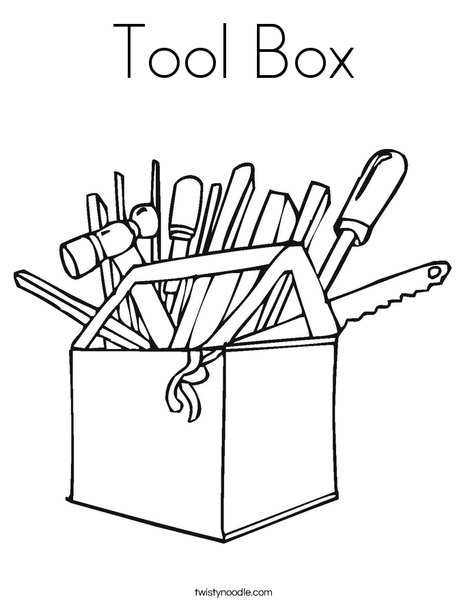 Tool Box Coloring Page - Twisty Noodle