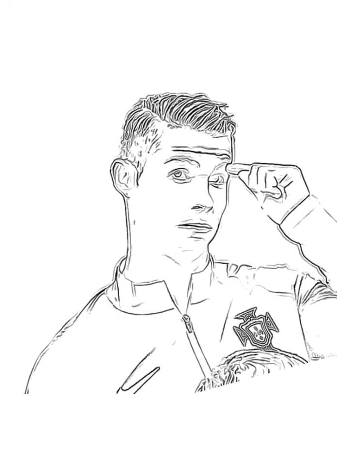 Cristiano coloring book with a wink for print and online