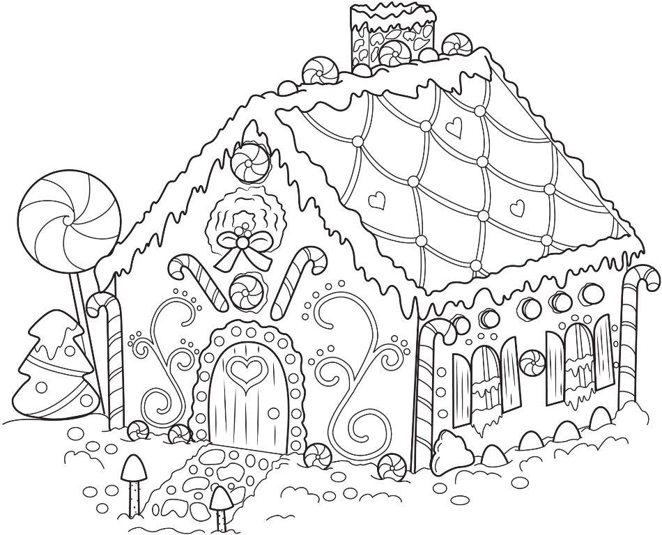 Christmas Houses Coloring Pages - Coloring Pages For All Ages