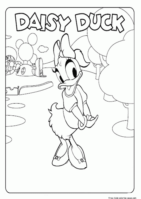 Printabel coloring sheet Mickey Mouse Clubhouse Daisy Duck - Free ...