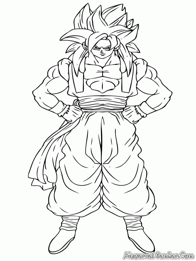 Gogeta Coloring Pages Free For Sketching Printable
