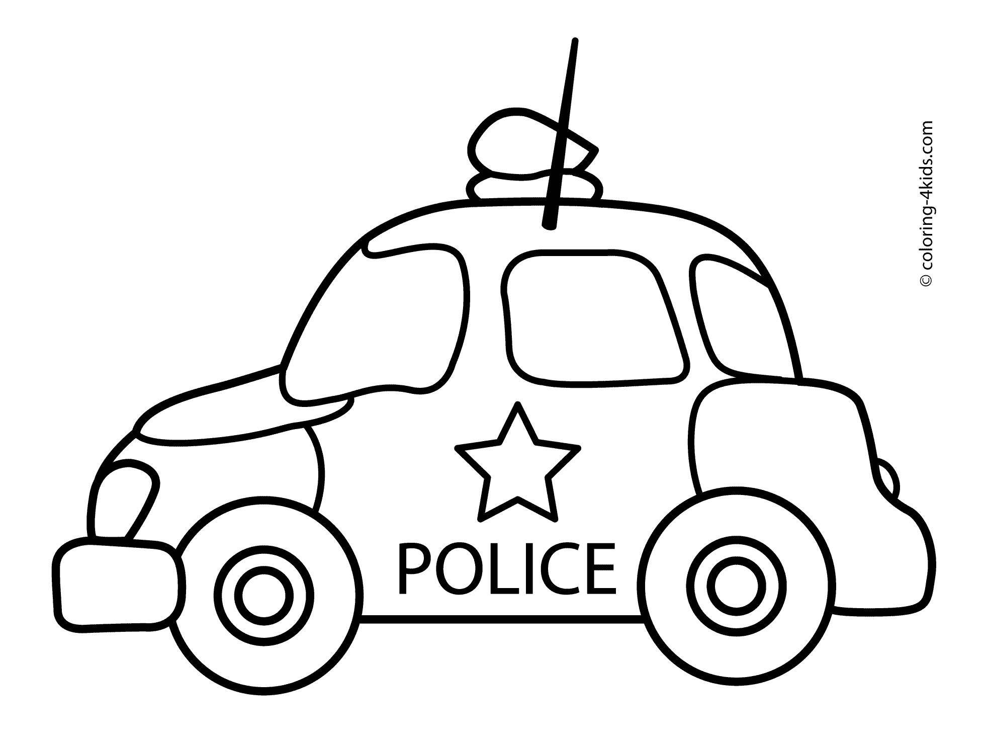Police Car Coloring Pages To Print   Coloring Home