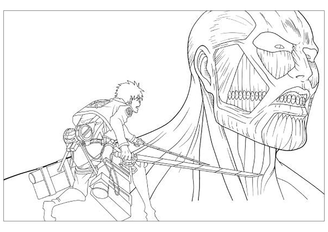 full size attack on titan coloring pages