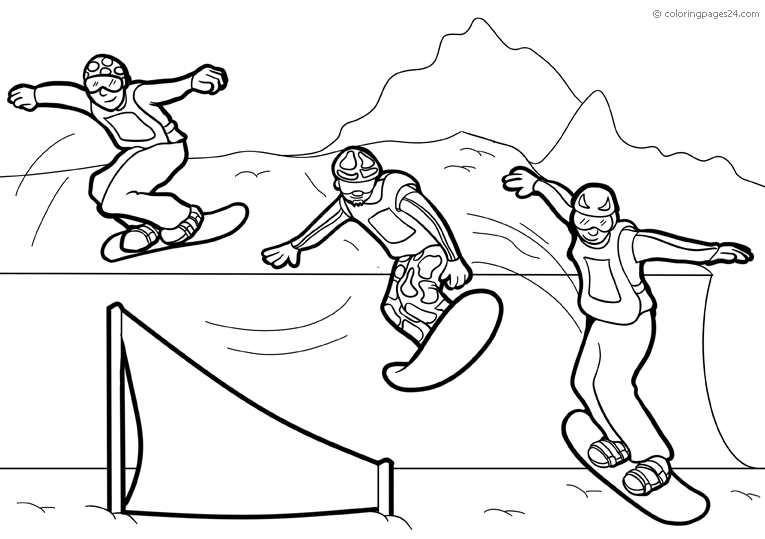 Snowboarding 9 | Coloring Pages 24