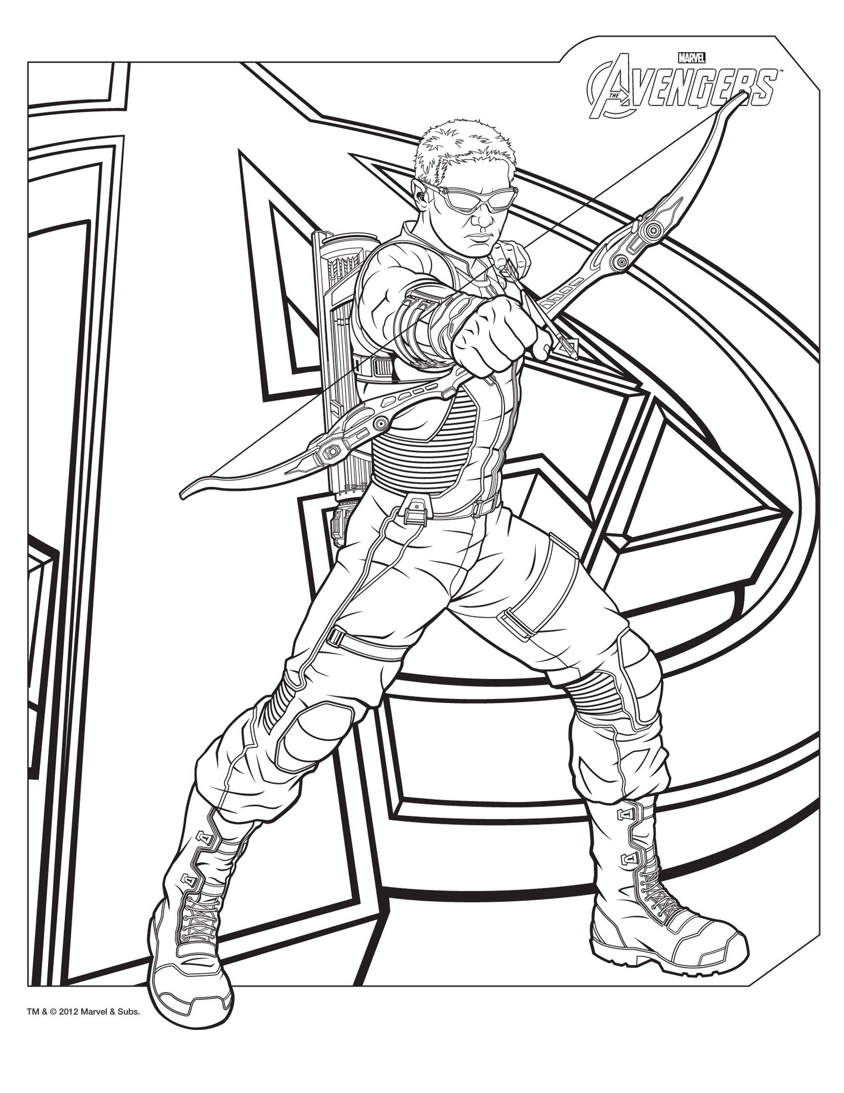 Hawkeye | Avengers coloring pages, Avengers coloring, Marvel coloring