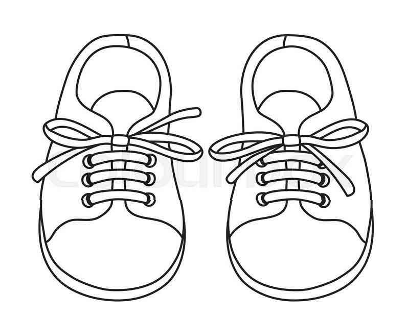 Coloring Pages for Kids Shoes to Printable Coloring Kids Shoes for ...