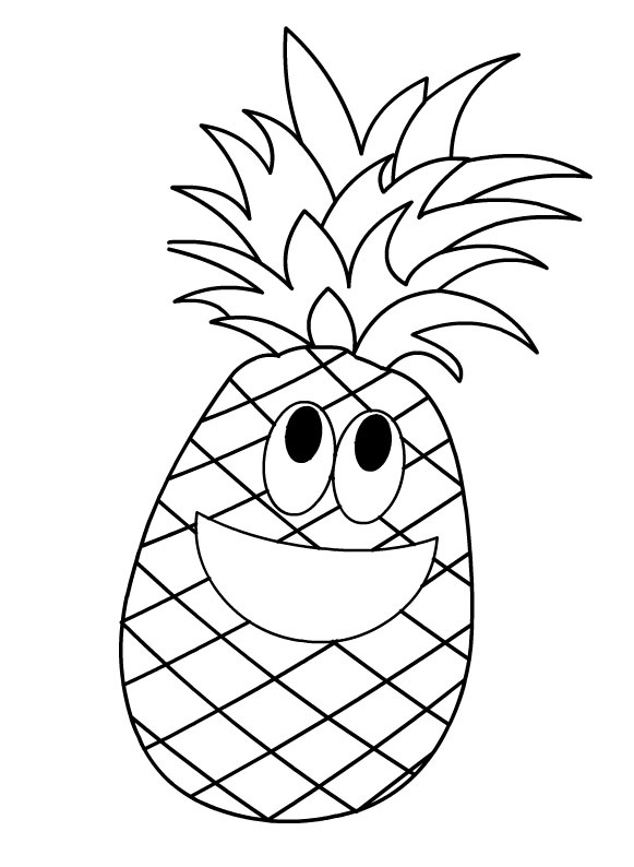 pineapple coloring page | Crafts and Worksheets for Preschool,Toddler and  Kindergarten