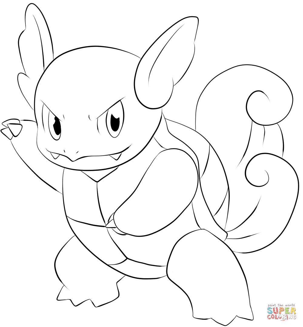 Wartortle coloring page | Free Printable Coloring Pages