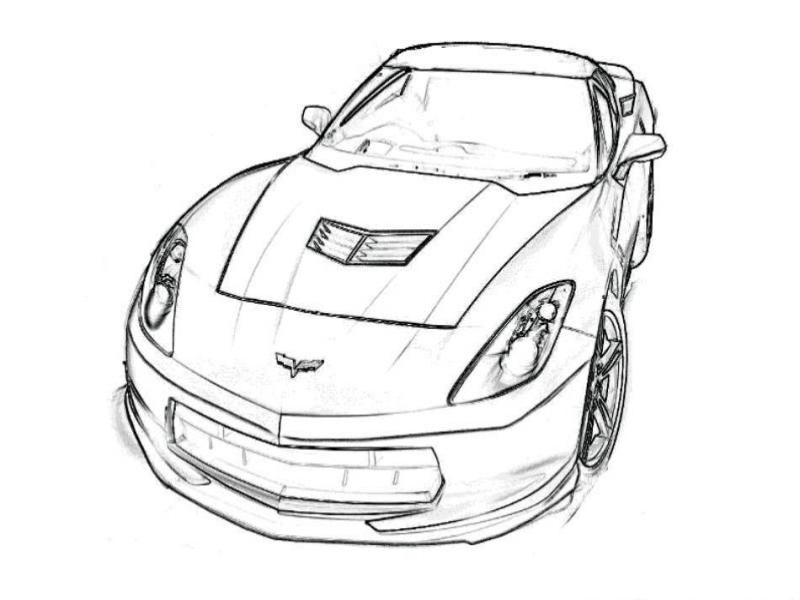 Corvette Stingray Coloring Pages Image - Clip Art Library