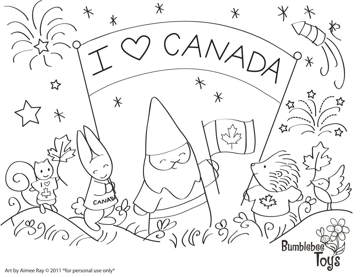 Canada day coloring pages