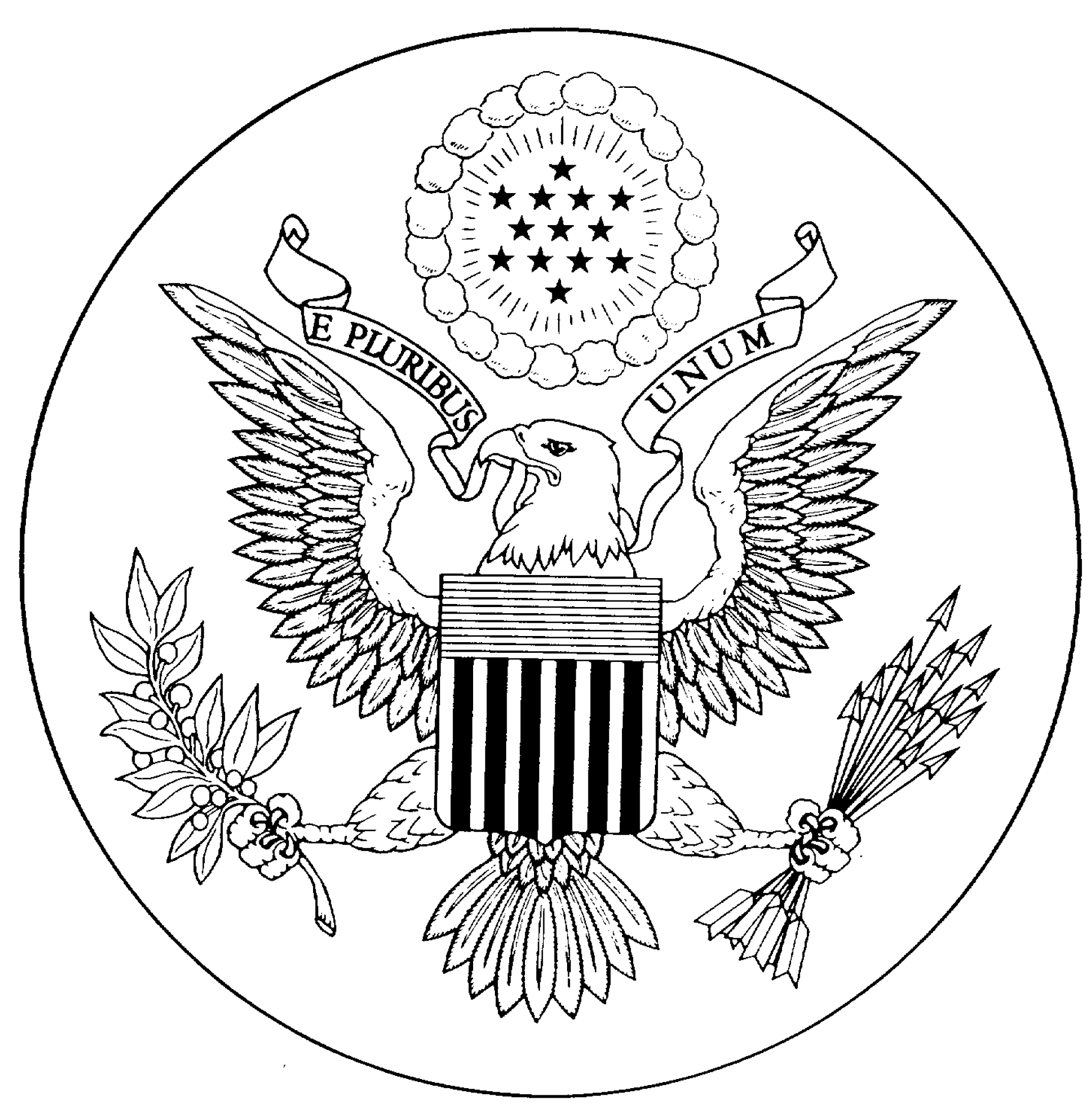 Great Seal Of The United States Coloring Page - Coloring Home