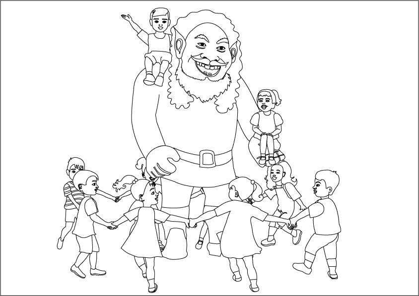 Selfish Giant Coloring Page Sketch Coloring Page