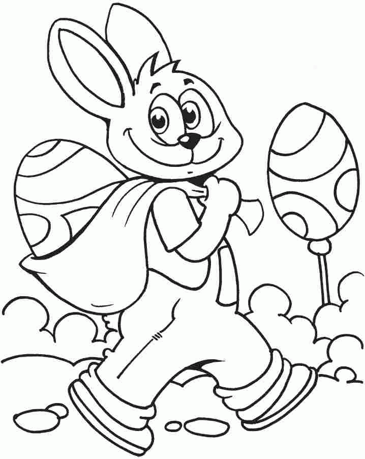 Easter Bunny Coloring Sheets Printable For Girls & Boys 15390#