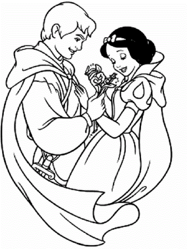 Disney Princess Snow White with Prince Ferdinand | Coloring