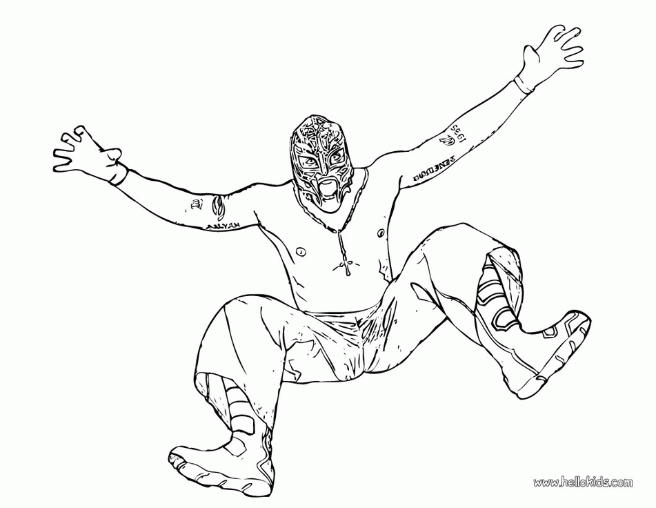 Wrestler Rey mysterio coloring page | Wwe wrestling party