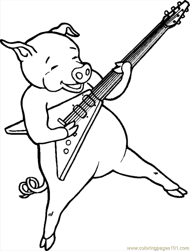 Coloring Pages Pig6 (Mammals > Pig) - free printable coloring page 