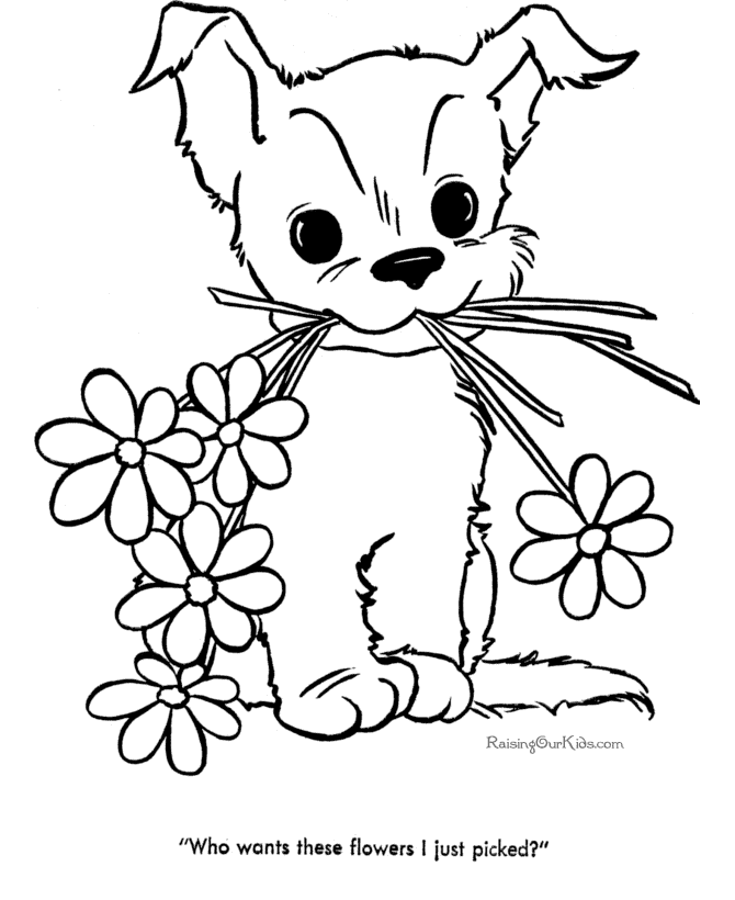 Cute Puppy Coloring Pages | All Puppies Pictures and Wallpapers 