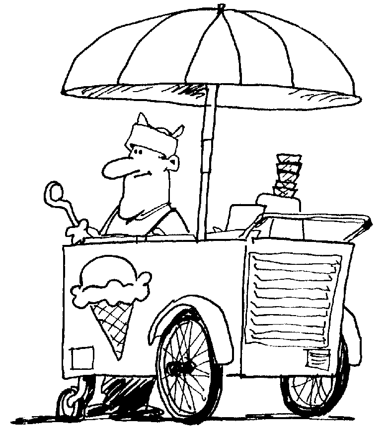 Ice Cream Cart Coloring Pages Free : New Coloring Pages