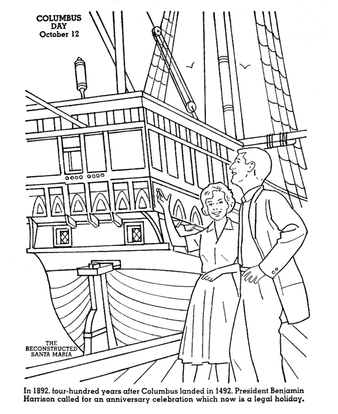 Columbus Day Coloring Pages - Free Printable Coloring Pages | Free 