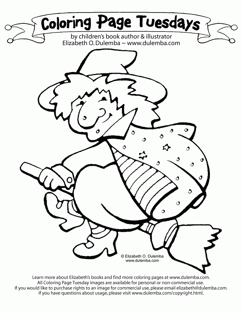 dulemba: Coloring Page Tuesday - Witch!