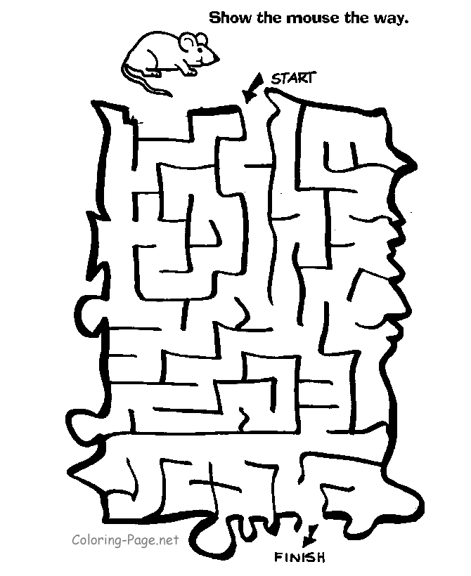 Maze Coloring Pages - Coloring Home