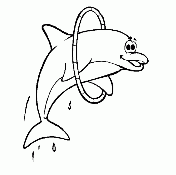 Dolphin Coloring Pages : The Dolphin Was Playing Band Coloring 