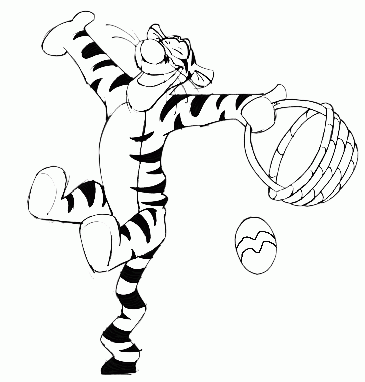 Tigger From Winni The Pooh Coloring Pages For Kids